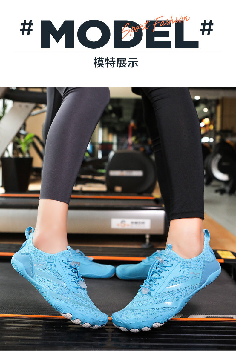 New Outdoor Beach Shoes Swimming Diving Wading Shoes Couple Non-slip Tracing Shoes Hiking Five Finger Fitness Hiking Shoes