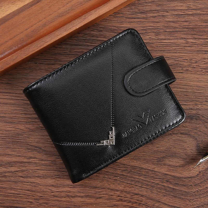 Cross-border Dropshipping Business Fashion Hasp 80% Off Short Wallet Male Multi-card Driver's License Multifunctional Men's Wallet