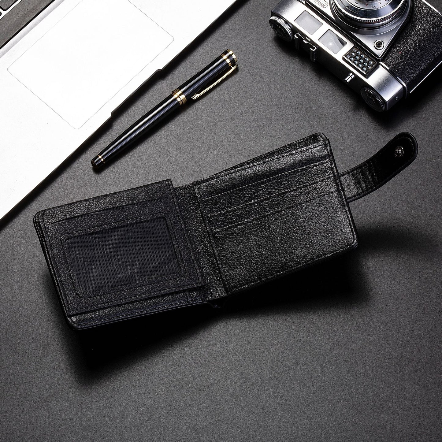 Dropshipping Cross-Border Manufacturer Wholesale Men's Wallet Pu Leather Short Zipper Buckle Wallet New Wallet Coin Purse