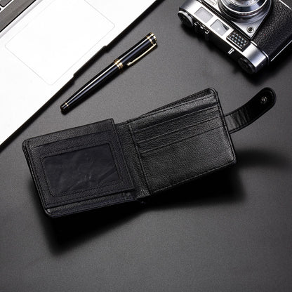 Dropshipping Cross-Border Manufacturer Wholesale Men's Wallet Pu Leather Short Zipper Buckle Wallet New Wallet Coin Purse