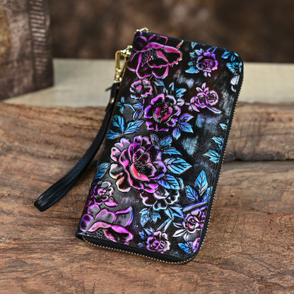 HENGDEWEI Vintage Genuine Leather Women’s Long Wallet | মেয়েদের প্রিমিয়াম লেদার লং ওয়ালেট