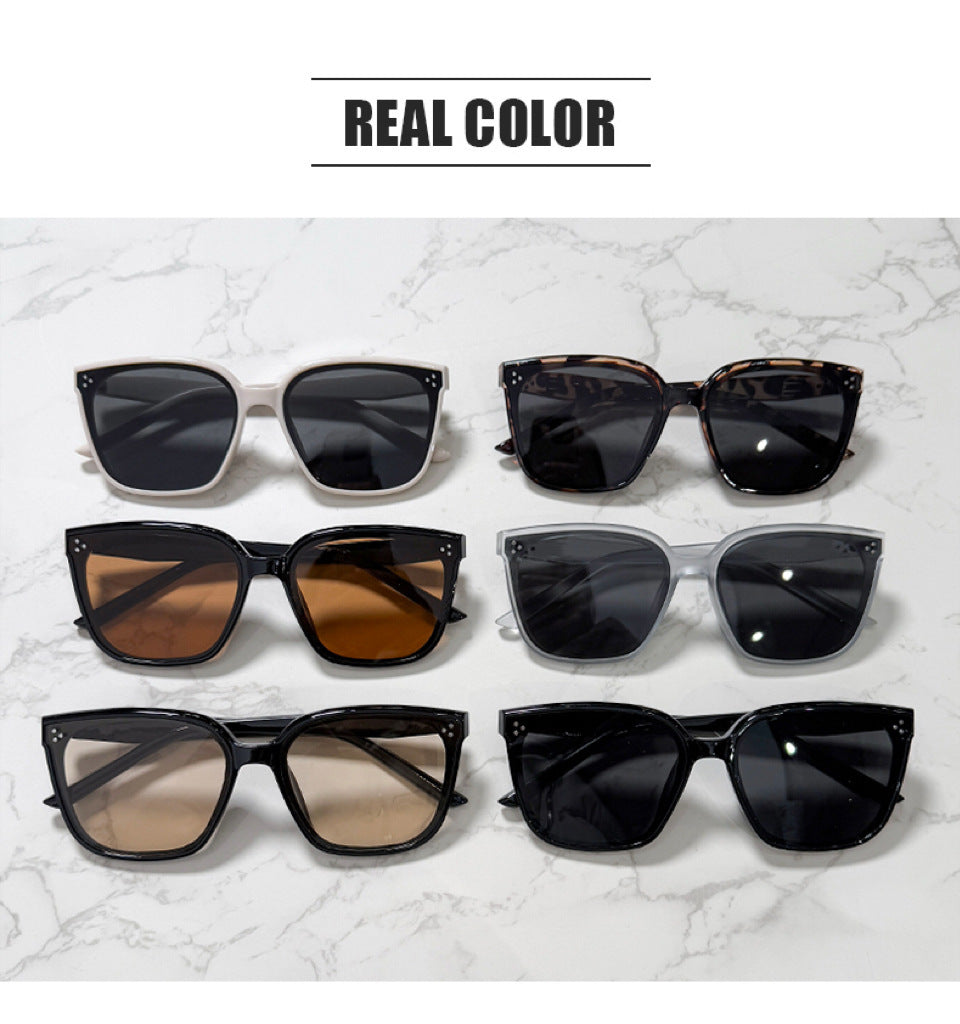 Three-Point Square Gm Sunglasses for Women, High-End Korean Fashion Sunglasses, Trendy Uv Protection Small Frame for Men