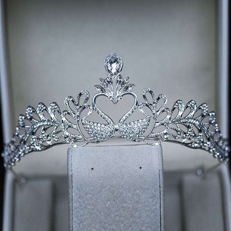 Bridal Crown Tiara Rhinestone Crown Wedding Dress Diamond Costume Eighteenth Birthday Coming-Of-Age Ceremony Birthday Princess Hair Accessory
