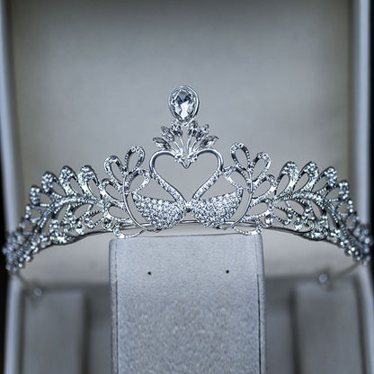 Bridal Crown Tiara Rhinestone Crown Wedding Dress Diamond Costume Eighteenth Birthday Coming-Of-Age Ceremony Birthday Princess Hair Accessory