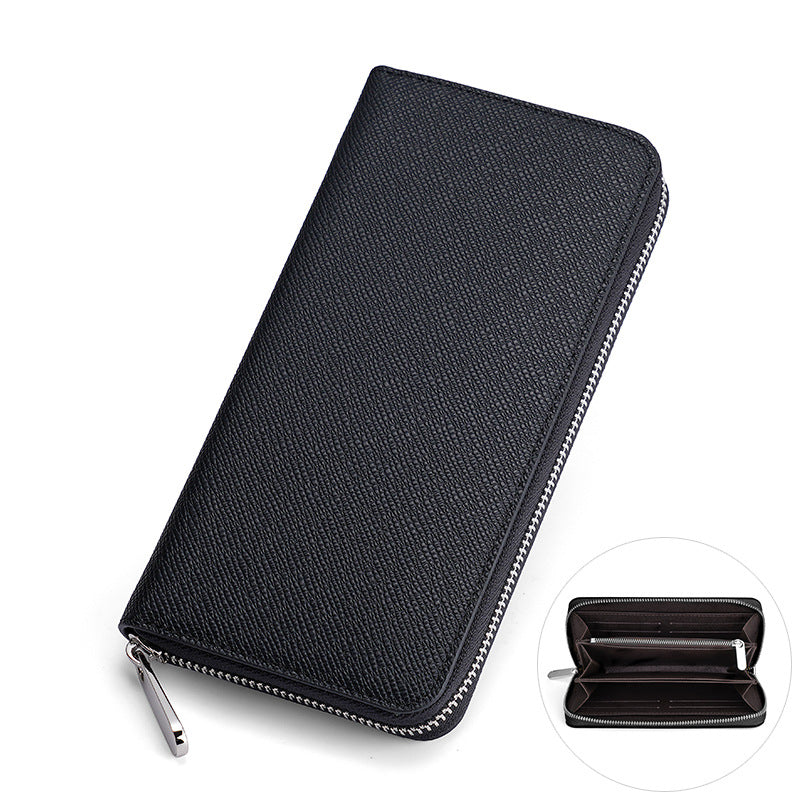 Cross-border Cloth Saffiano Long Men's Wallet Fashionable Zipper 60017 Japanese Wallet for Women