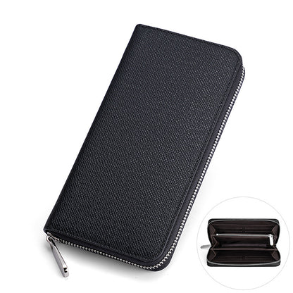 Cross-border Cloth Saffiano Long Men's Wallet Fashionable Zipper 60017 Japanese Wallet for Women