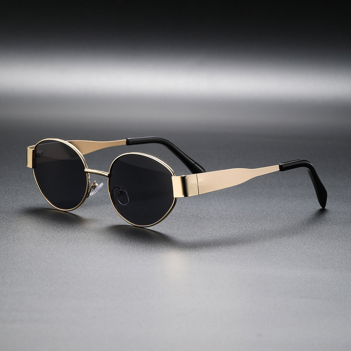 Cross-Border Popular Small Round Frame Metal Frame Popular European and American Women's Sunglasses Internet Celebrity Sunglasses Versatile Trendy Sunglasses