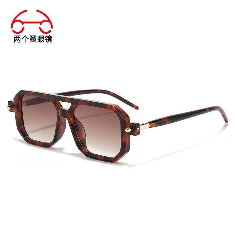 You, me, him, cross-border trend, retro, literary and modern sunglasses, Instagram street flat glasses, fashion sunglasses T2622