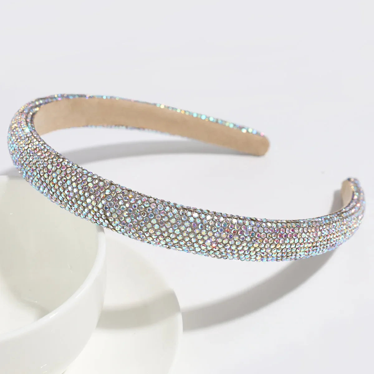 Cross-border Hot Selling Fashion Luxury Simple Atmosphere Full Diamond Headband Going Out All-match Elegant Elegant Hair Headband Hair Accessories