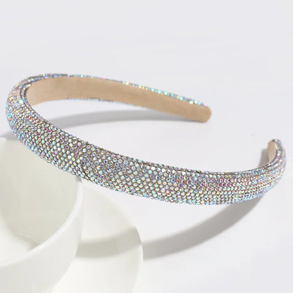 Cross-border Hot Selling Fashion Luxury Simple Atmosphere Full Diamond Headband Going Out All-match Elegant Elegant Hair Headband Hair Accessories