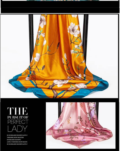 Double-sided scarf 90 square scarf summer women's thin decorative versatile small scarf shawl scarf scarf