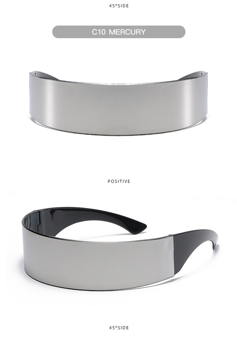 New Futuristic One-Piece Sunglasses, Internet Celebrity Bounce and Stylish European and American Sunglasses, Douyin Live Broadcast