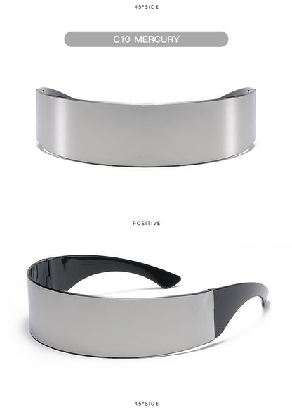 New Futuristic One-Piece Sunglasses, Internet Celebrity Bounce and Stylish European and American Sunglasses, Douyin Live Broadcast