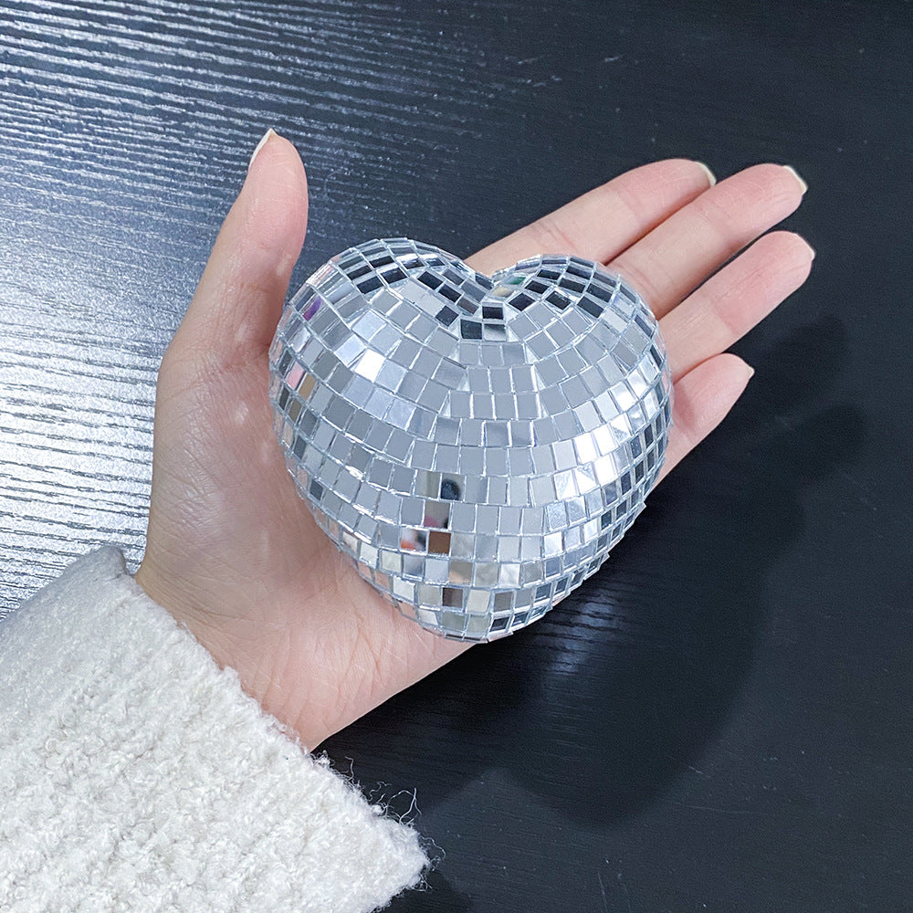 Chain love Disco ball Disco love glass decorations party reflective atmosphere products Christmas