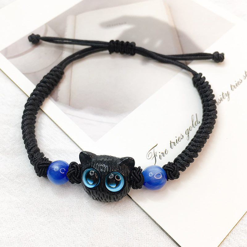 New Chinese Style Design Sense Plum Blossom Woven Bracelet for Women Chinese Style Adjustable Woven Hand Rope Gifts Hand Woven Rope
