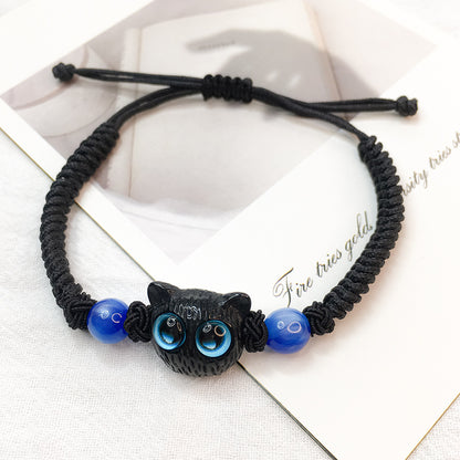 New Chinese Style Design Sense Plum Blossom Woven Bracelet for Women Chinese Style Adjustable Woven Hand Rope Gifts Hand Woven Rope
