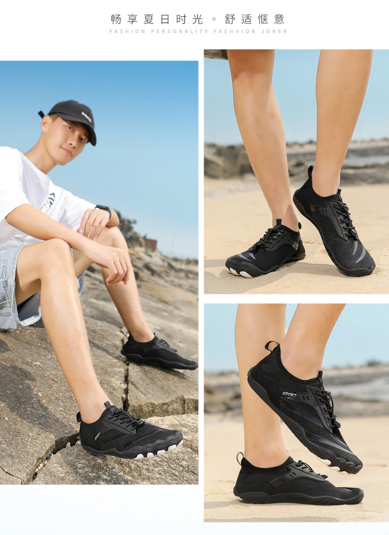 New Outdoor Beach Shoes Swimming Diving Wading Shoes Couple Non-slip Tracing Shoes Hiking Five Finger Fitness Hiking Shoes