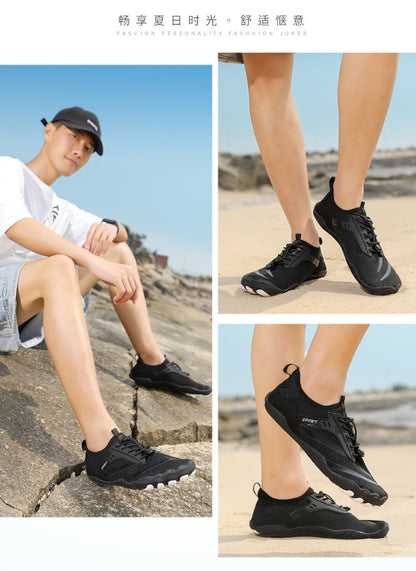 New Outdoor Beach Shoes Swimming Diving Wading Shoes Couple Non-slip Tracing Shoes Hiking Five Finger Fitness Hiking Shoes