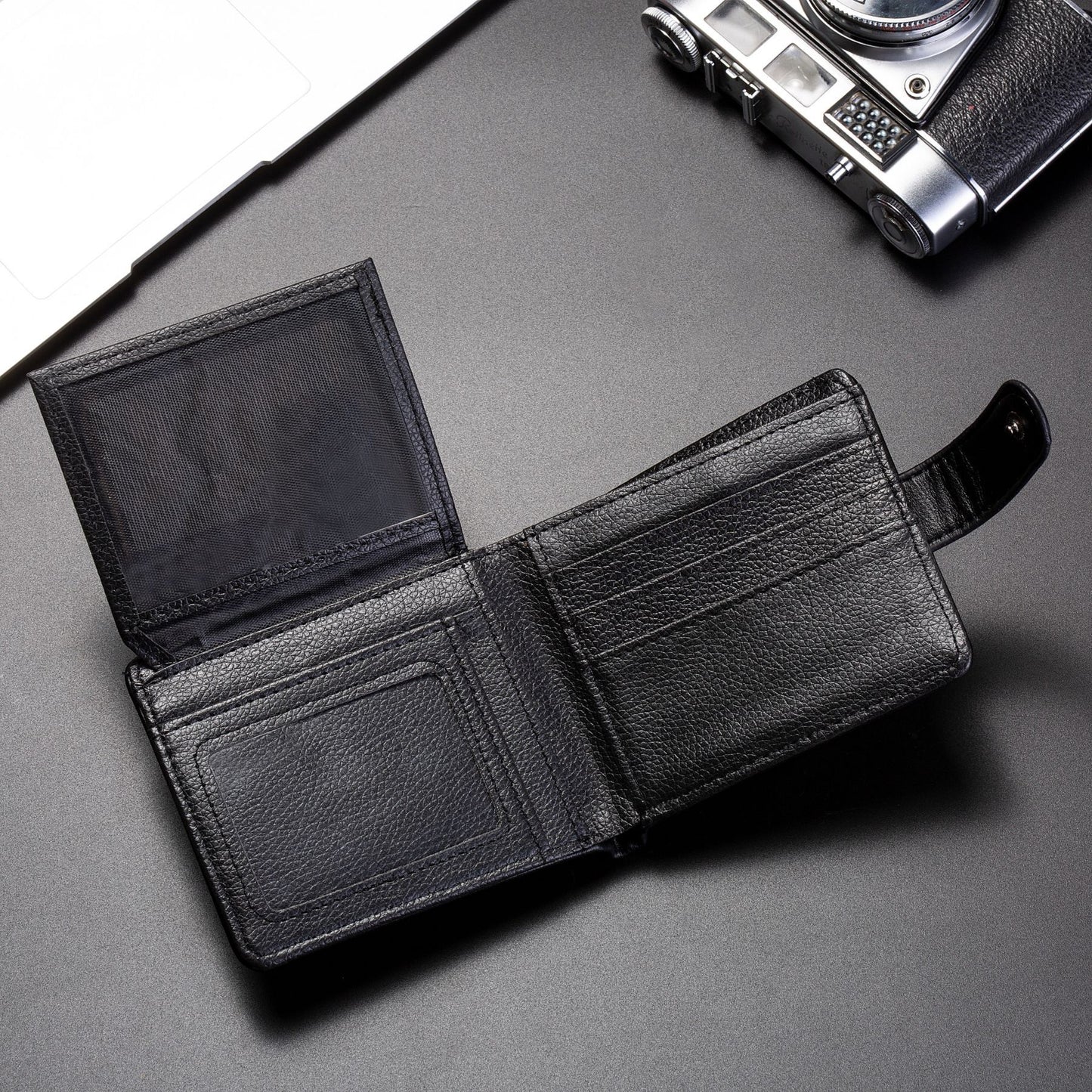 Foreign Trade Specializes in New Wallets for Men, Pu Leather Trendy Brand Fashion Short Wallets, High-End Card Holders, Multifunctional Wallets