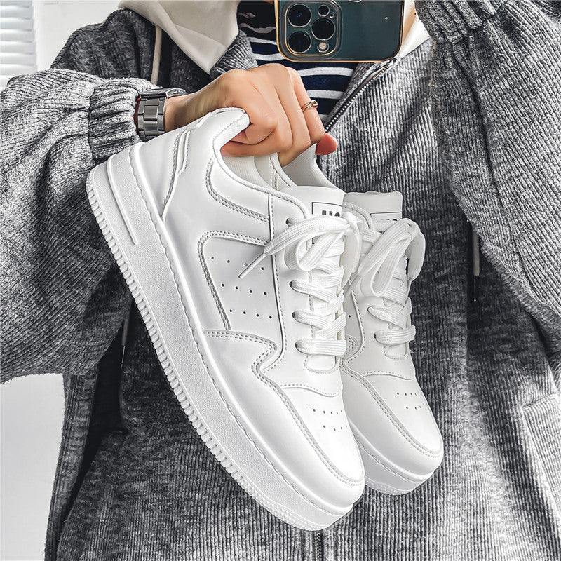 Men's Shoes Trendy Shoes 2024 New Summer Niche Trendy Thick Bottom White Shoes Student Sports Casual Shoes for Men