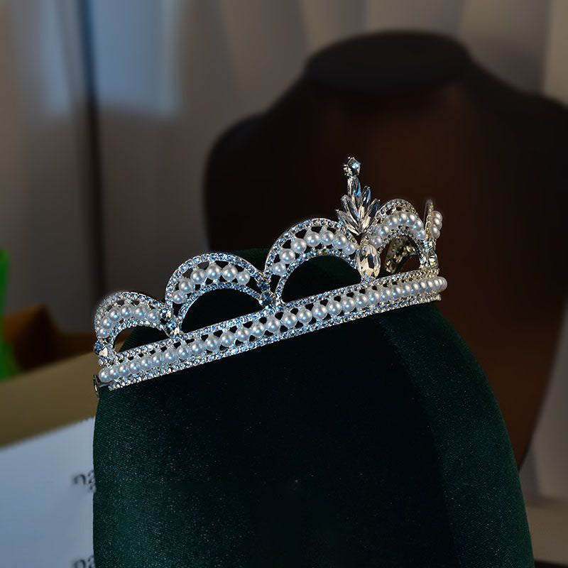 Bridal Crown Tiara Rhinestone Crown Wedding Dress Diamond Costume Eighteenth Birthday Coming-Of-Age Ceremony Birthday Princess Hair Accessory