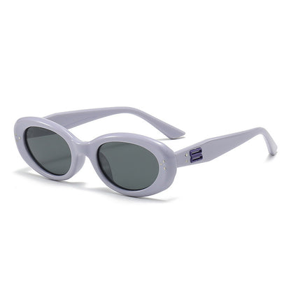 2024 new fashion rice nail polarized children's sunglasses silicone oval small frame sunscreen baby sunglasses 7-130