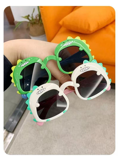Children's Glasses Baby Sunglasses New Cute Little Dinosaur Cartoon Sunglasses Sun Visors Trendy Boys and Girls Sunglasses