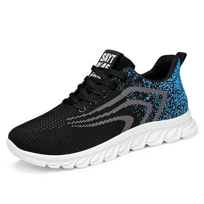 Sports Shoes for Men, New Summer Running Shoes, Breathable Korean Style Trendy Casual Shoes, Popular Lace-Up Shoes for Students, Men