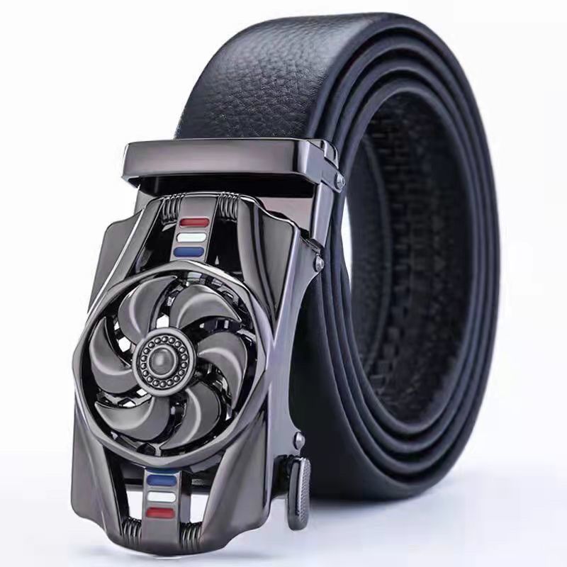 Time-to-time belt men's belt automatic buckle trembles fast hand explosion casual Joker simple fashion wholesale generation hair
