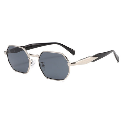 Cross-border New Arc de Triomphe Oval Metal Small Frame Sunglasses Women's High-end Fashion Street Photograph Sunglasses Sunglasses