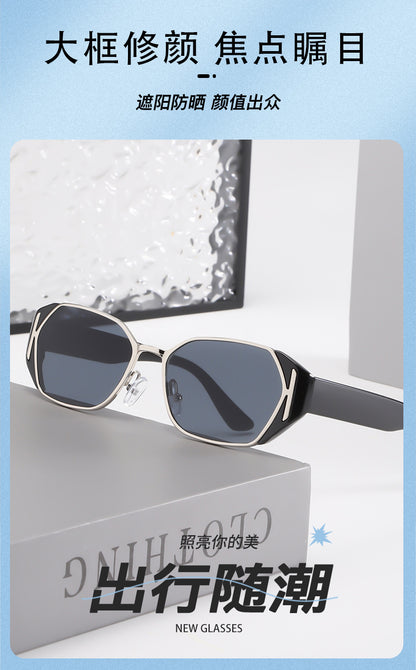 Small ice sunglasses women's high-end sense retro potato glasses 2025 new sunglasses UV protection