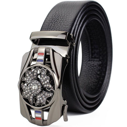 Time-to-time belt men's belt automatic buckle trembles fast hand explosion casual Joker simple fashion wholesale generation hair