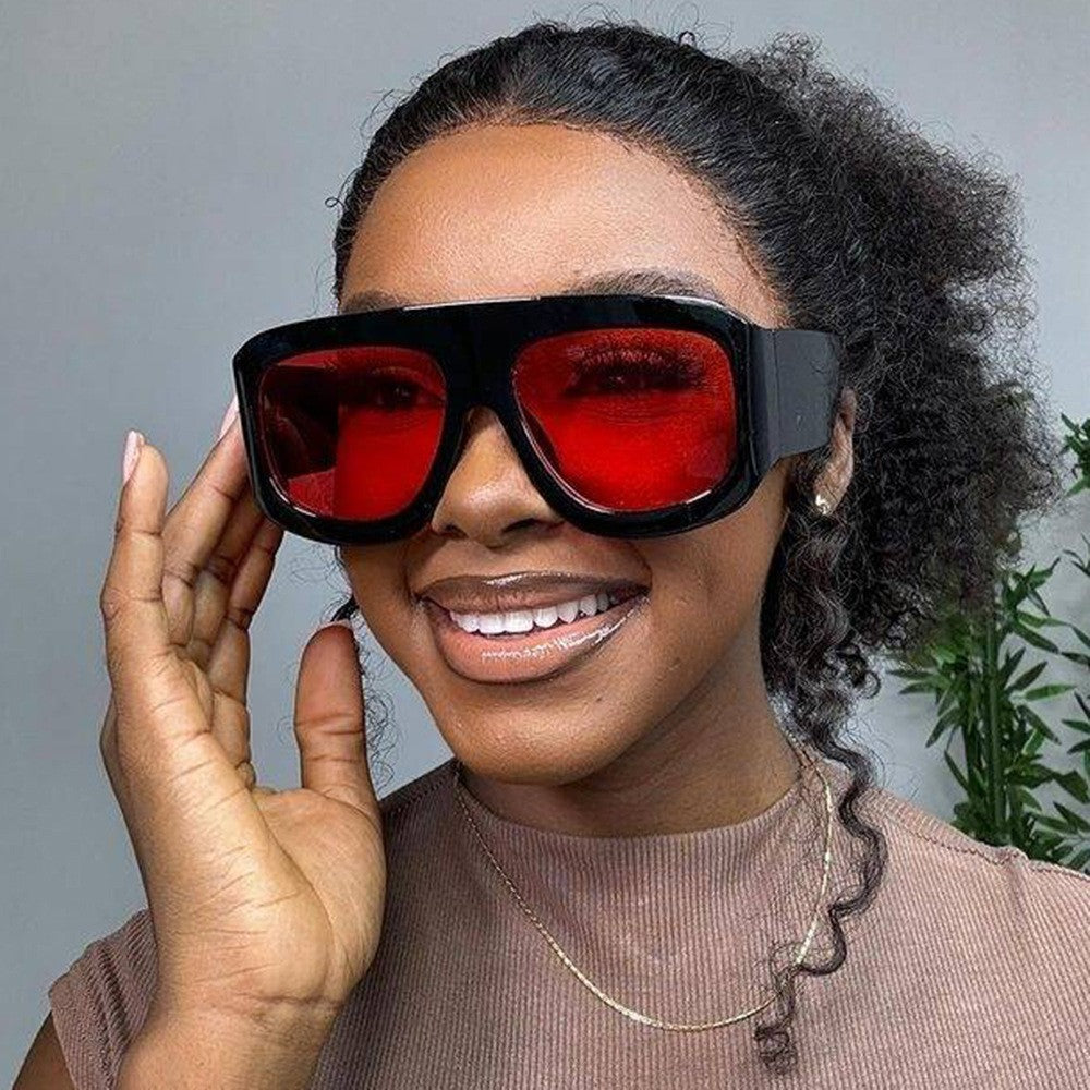 2024 generous frame European and American simple sunglasses fashion wear party party sunglasses for men and women
