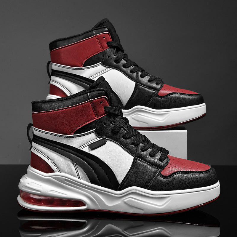 Cross-Border New Men's Shoes High-Top Trendy Shoes Large Size Men's Air Cushion Sports Casual Shoes Student Sneakers 1926 Wholesale