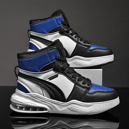 Cross-Border New Men's Shoes High-Top Trendy Shoes Large Size Men's Air Cushion Sports Casual Shoes Student Sneakers 1926 Wholesale