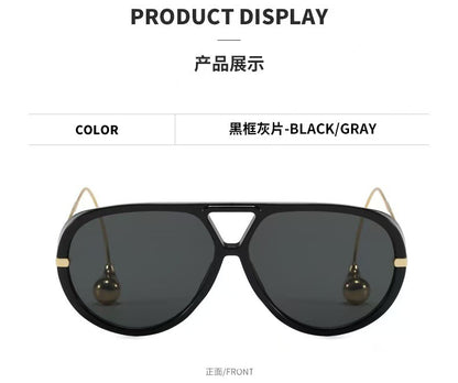 European and American Retro Large Frame Classic Double Beam Sunglasses New Personalized Outdoor Anti-ultraviolet Tide Men's and Women's Cross-border Sunglasses