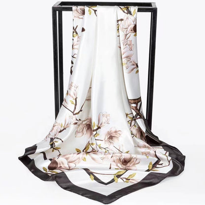 Double-sided scarf 90 square scarf summer women's thin decorative versatile small scarf shawl scarf scarf