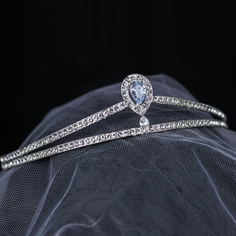 Bridal Crown Tiara Rhinestone Crown Wedding Dress Diamond Costume Eighteenth Birthday Coming-Of-Age Ceremony Birthday Princess Hair Accessory
