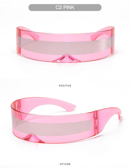 New Futuristic One-Piece Sunglasses, Internet Celebrity Bounce and Stylish European and American Sunglasses, Douyin Live Broadcast