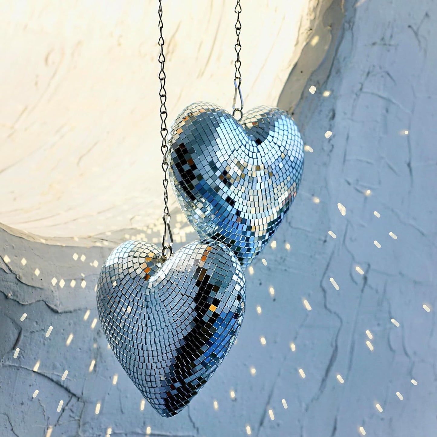 Chain love Disco ball Disco love glass decorations party reflective atmosphere products Christmas