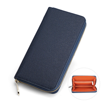 Cross-border Cloth Saffiano Long Men's Wallet Fashionable Zipper 60017 Japanese Wallet for Women