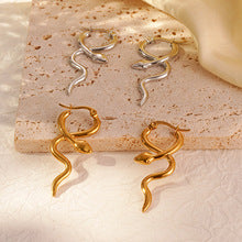 ins European and American Widened Arc Stainless Steel Earrings Advanced Sense Titanium Steel Earrings 18K Gold Light Luxury Women's Earrings