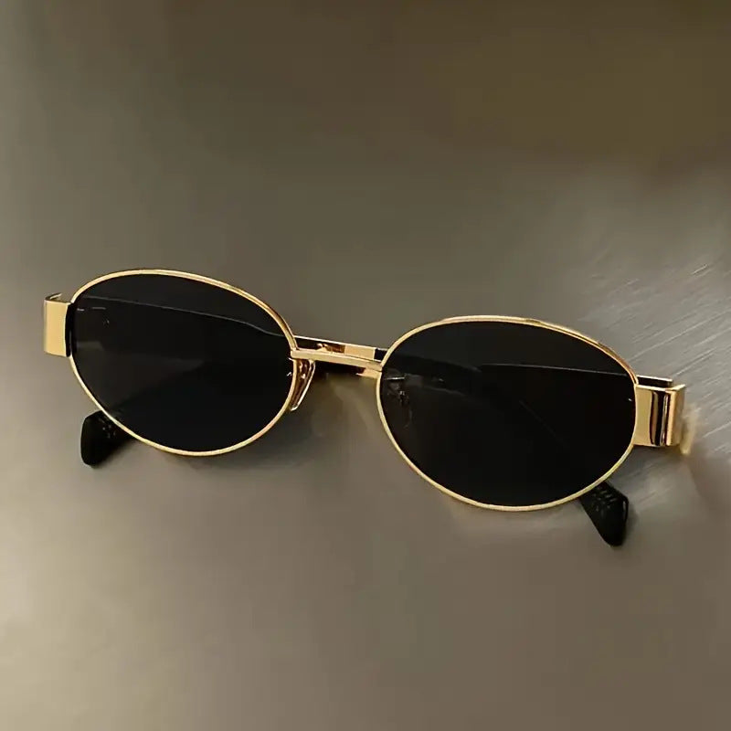 Cross-Border Popular Small Round Frame Metal Frame Popular European and American Women's Sunglasses Internet Celebrity Sunglasses Versatile Trendy Sunglasses