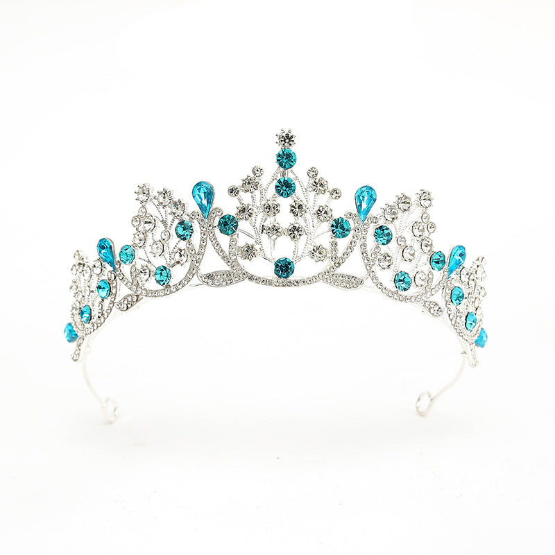 Super Fairy New Princess Sweet Bridal Crown Red Tiara Crystal Toast Clothing Hair Accessories 18Th Birthday Gift