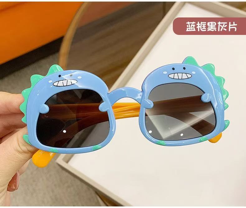 Children's Glasses Baby Sunglasses New Cute Little Dinosaur Cartoon Sunglasses Sun Visors Trendy Boys and Girls Sunglasses