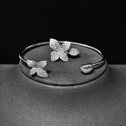Cross-border Female Niche Opening Adjustable Bracelet Ring Popular Butterfly High Design Sense r5433-s8026