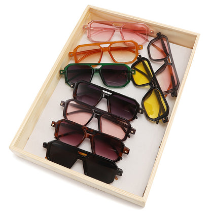 You, me, him, cross-border trend, retro, literary and modern sunglasses, Instagram street flat glasses, fashion sunglasses T2622