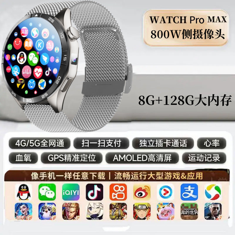 WATCH 4 Cellular Card Smart Watch Free Download Running Single Camera nfc Game Heart Rate Monitoring