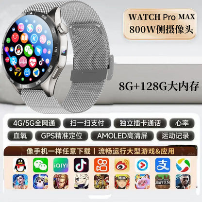 WATCH 4 Cellular Card Smart Watch Free Download Running Single Camera nfc Game Heart Rate Monitoring