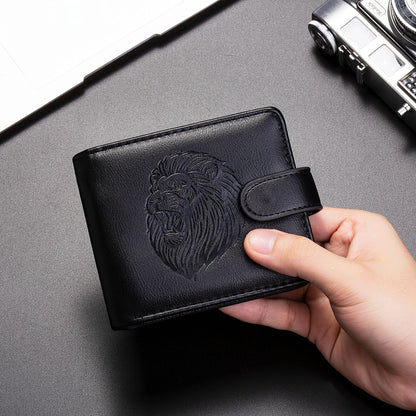 Dropshipping Cross-Border Manufacturer Wholesale Men's Wallet Pu Leather Short Zipper Buckle Wallet New Wallet Coin Purse